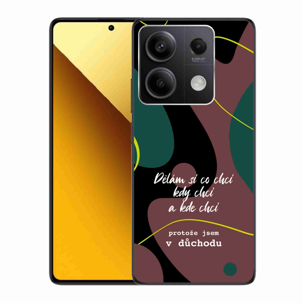 Gélový kryt mmCase na Xiaomi Redmi Note 13 5G - vtipný text 10 čierne pozadie