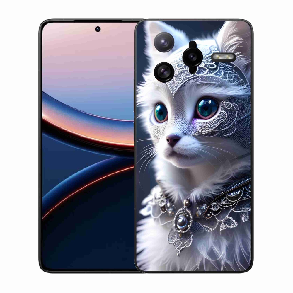 Gélový kryt mmCase na Xiaomi Poco F7 Ultra - biela mačka