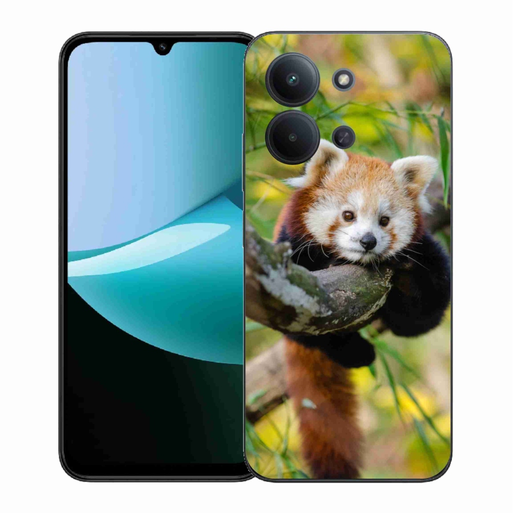 Gélový kryt mmCase na Xiaomi Redmi 15C 4G (171mm)/Poco C85 4G (171mm) - panda červená