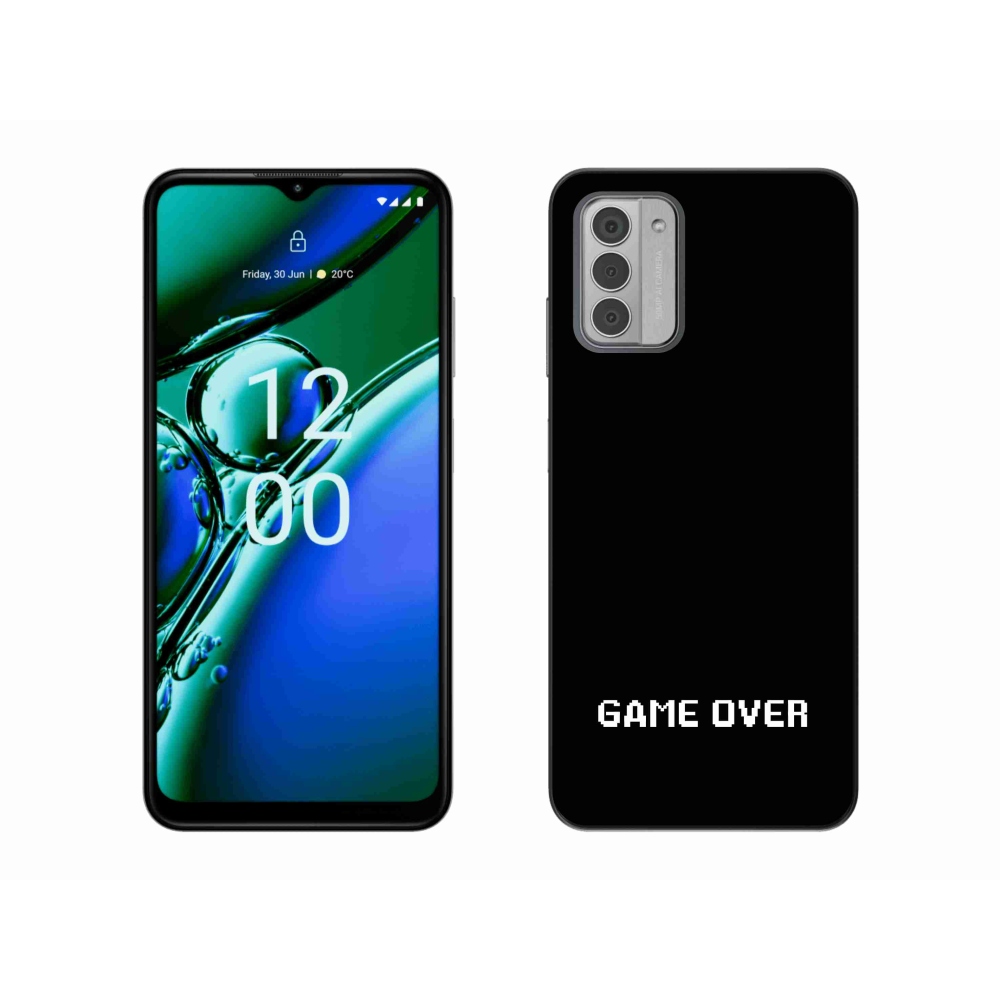 Gélový kryt mmCase na Nokia G42 - game over čierne pozadie