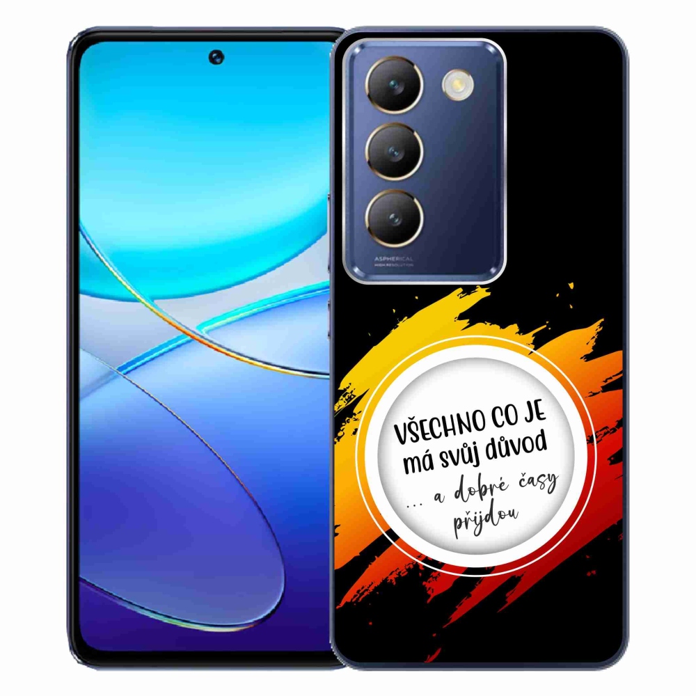 Gélový kryt mmCase na Vivo V40 SE 4G/5G - citát 3 čierne pozadie