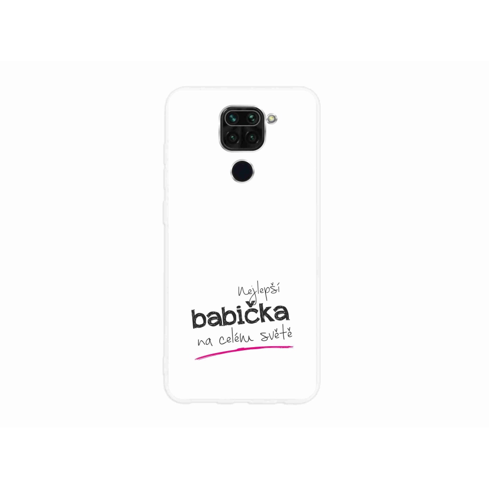 Gélový kryt mmCase na Xiaomi Redmi Note 9 - najlepšia babička 4 biele pozadie