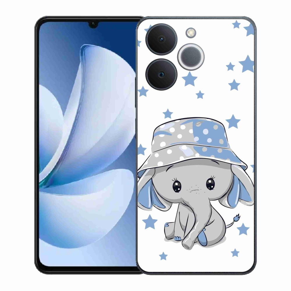Gélový kryt mmCase na Realme Note 70T - modrý slon