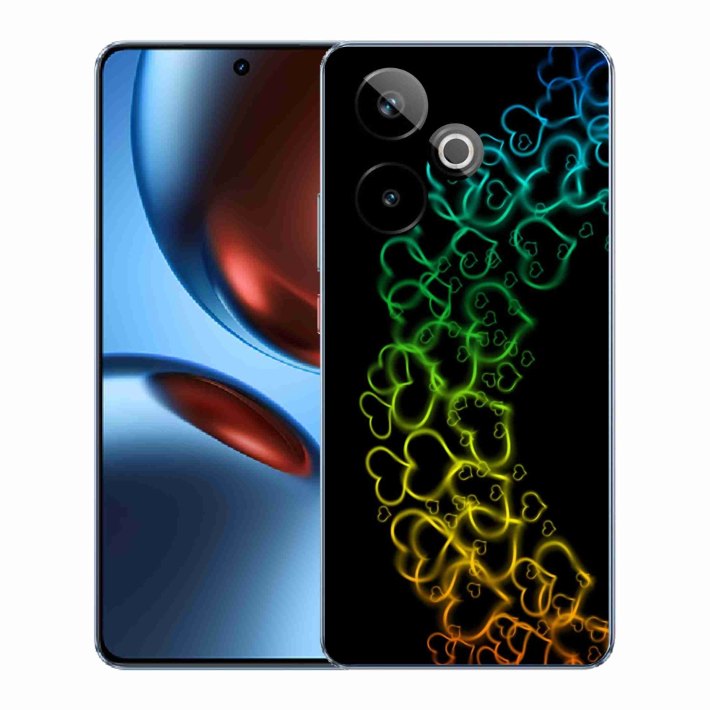Gélový kryt mmCase na Realme GT 7 5G/GT 7T 5G - farebné srdiečka