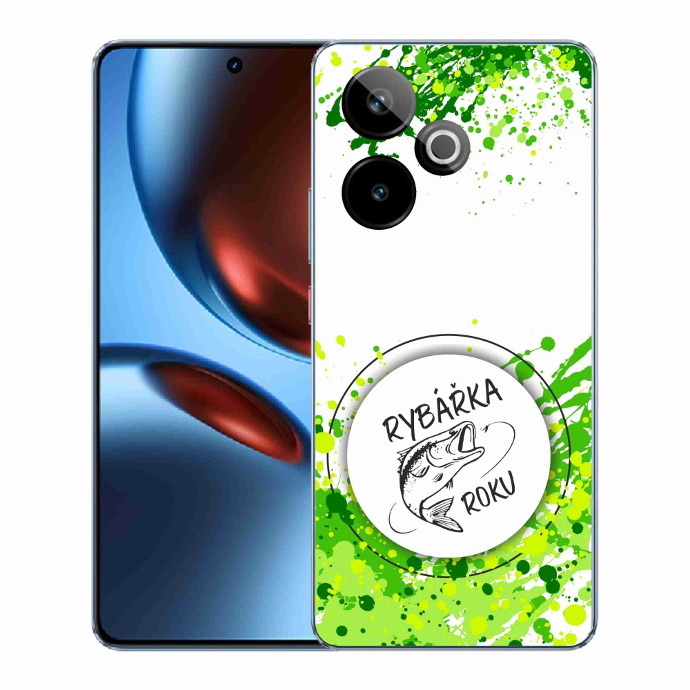 Gélový kryt mmCase na Realme GT 7 5G/GT 7T 5G - rybárka roka biele pozadie