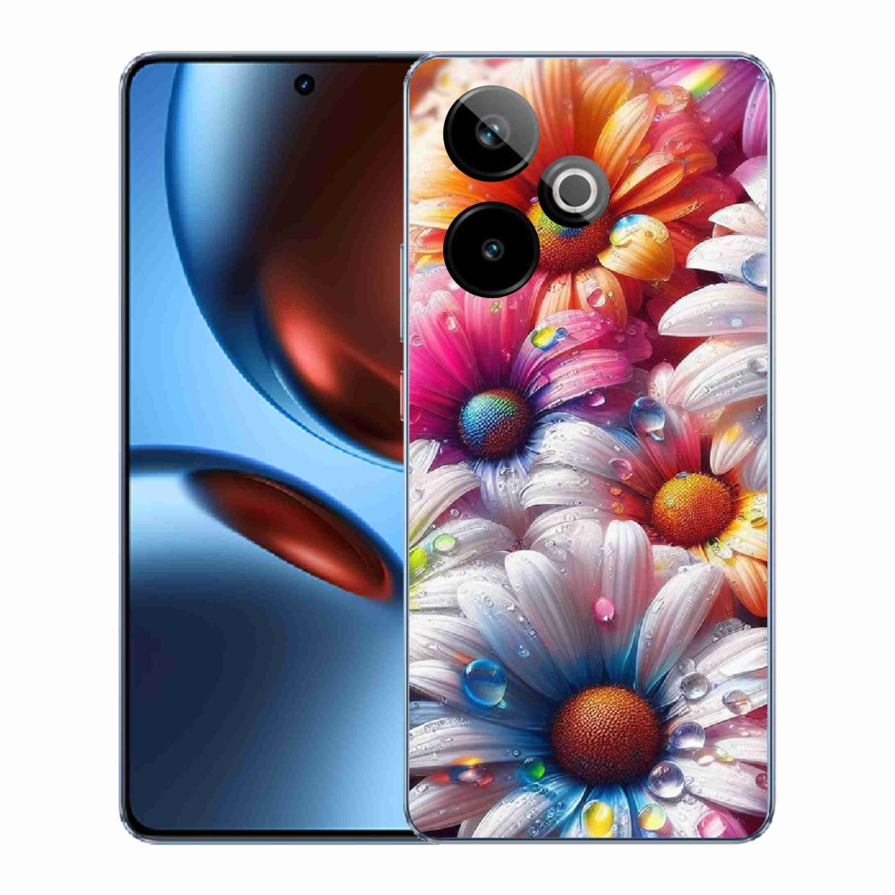 Gélový kryt mmCase na Realme GT 7 5G/GT 7T 5G - farebné margaréty