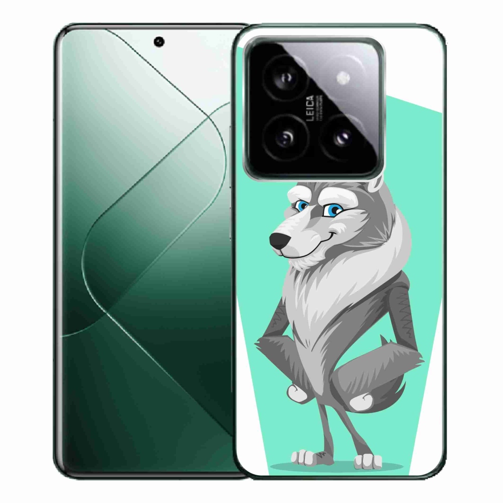 Gélový kryt mmCase na Xiaomi 14 Pro - kreslený vlk