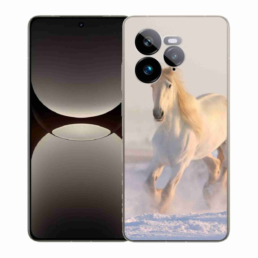 Gélový kryt mmCase na Realme GT 7 Pro 5G - kôň v snehu