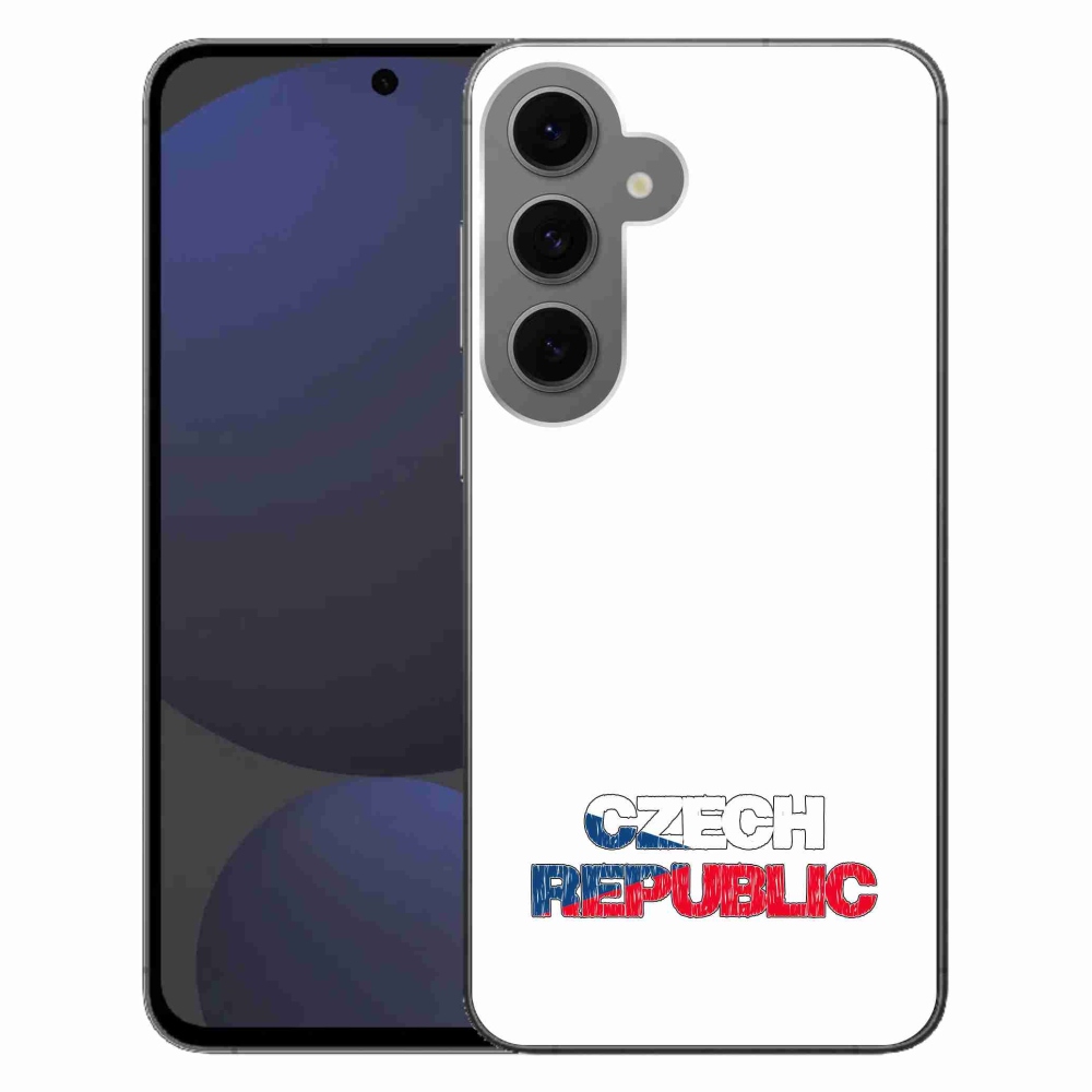 Gélový kryt mmCase na Samsung Galaxy S24 FE - Czech Republic biele pozadie