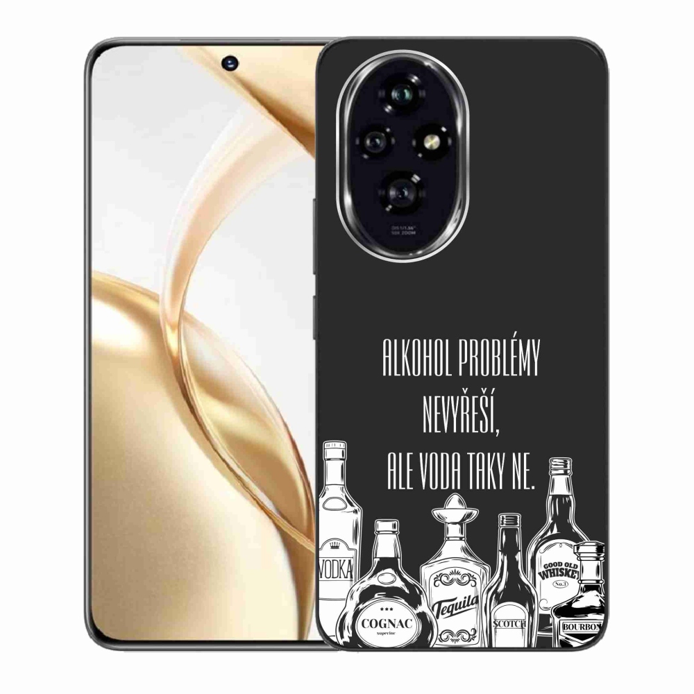 Gélový kryt mmCase na Honor 200 5G - vtipný text čierne pozadie