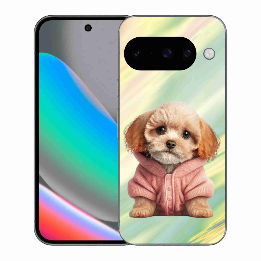 Gélový kryt mmCase na Google Pixel 10 - šteňa vo svetri