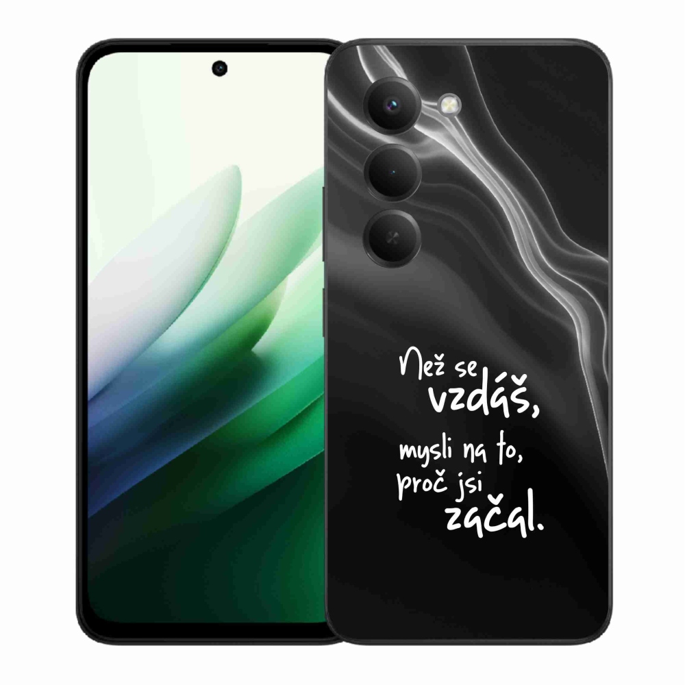 Gélový kryt mmCase na Xiaomi Redmi 15 5G - citát 2 čierne pozadie