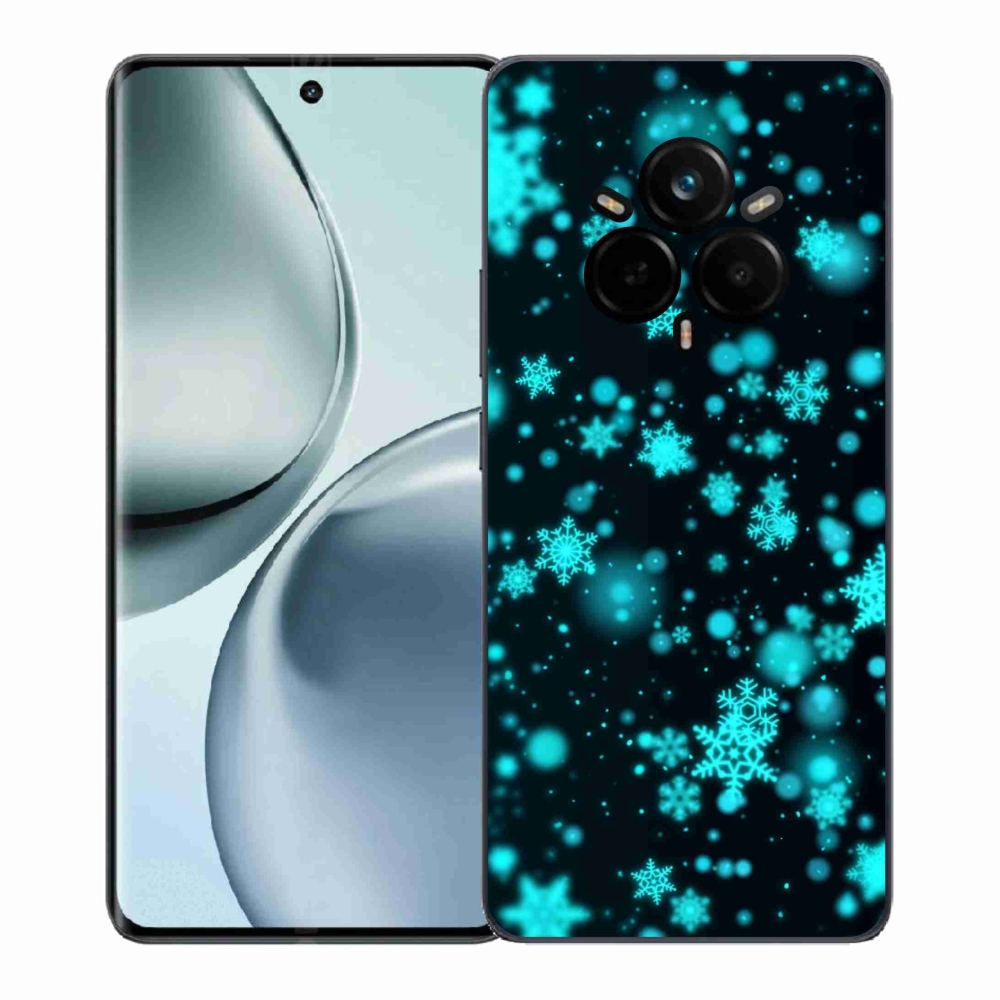 Gélový kryt mmCase na Realme 14 Pro+ 5G - snehové vločky 1