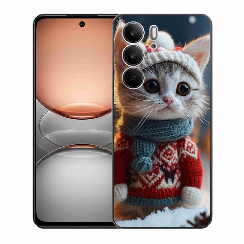 Gélový kryt mmCase na Realme C75 - mačiatko vo svetri