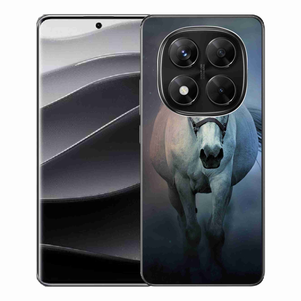 Gélový kryt mmCase na Xiaomi Redmi Note 14 Pro 5G/Poco X7 5G - bežiaci biely kôň