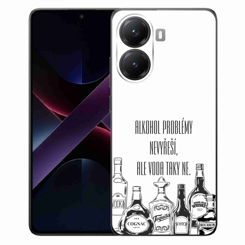Gélový kryt mmCase na Xiaomi Poco X7 Pro 5G - vtipný text biele pozadie