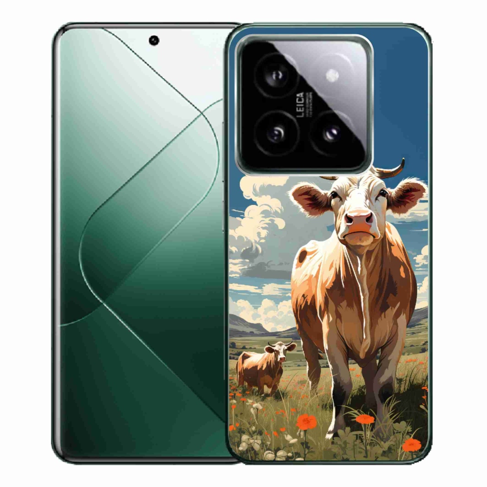Gélový kryt mmCase na Xiaomi 14 Pro - kravy na lúke
