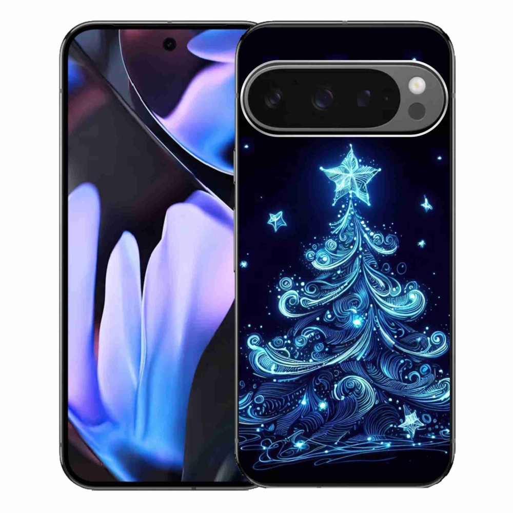 Gélový kryt mmCase na Google Pixel 9 Pro XL - neónový vianočný stromček 4