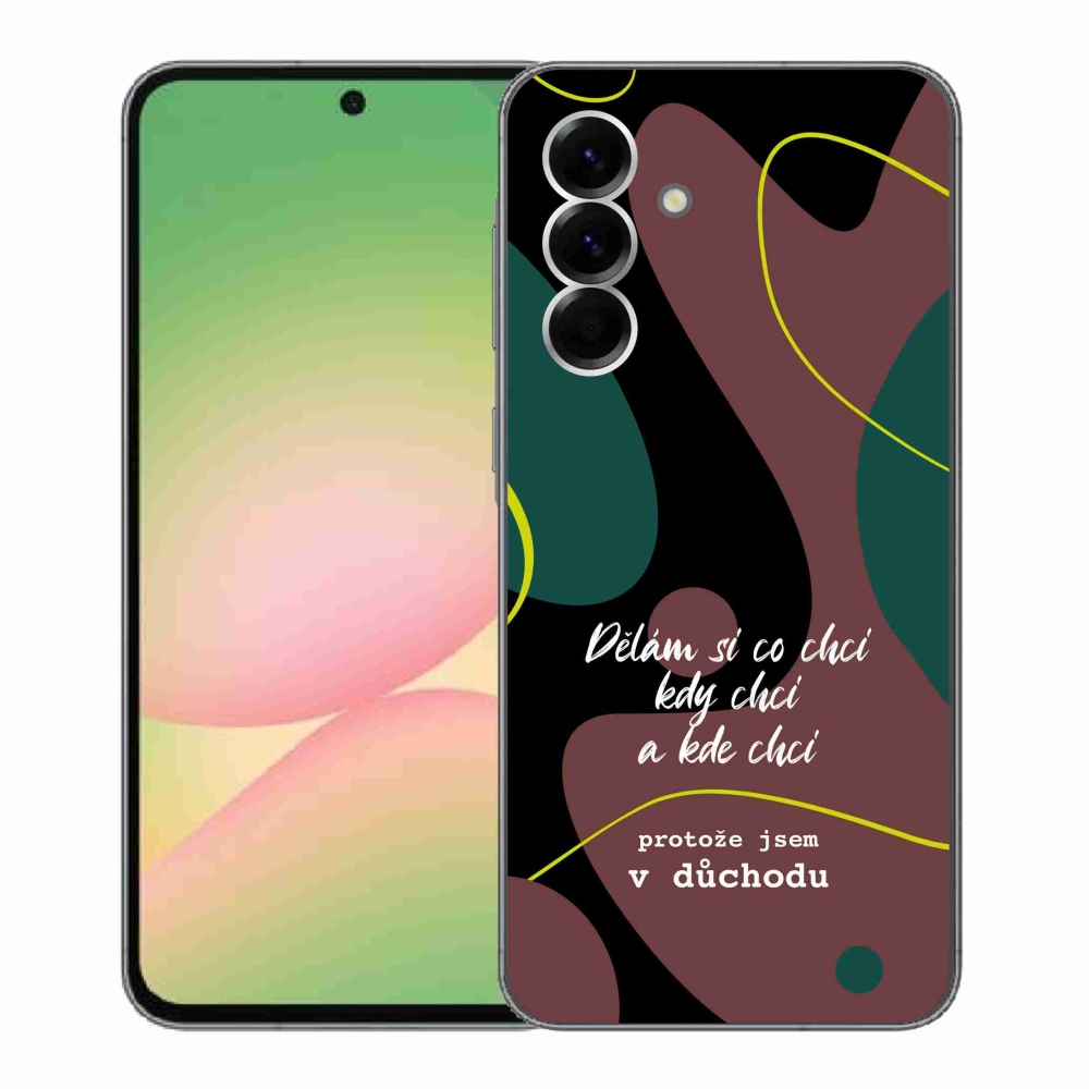 Gélový kryt mmCase na Samsung Galaxy A56 5G - vtipný text 10 čierne pozadie