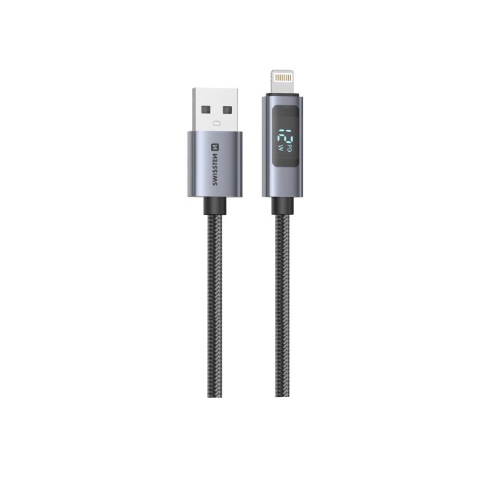 Swissten LCD kábel USB-A / Lightning 1,5m