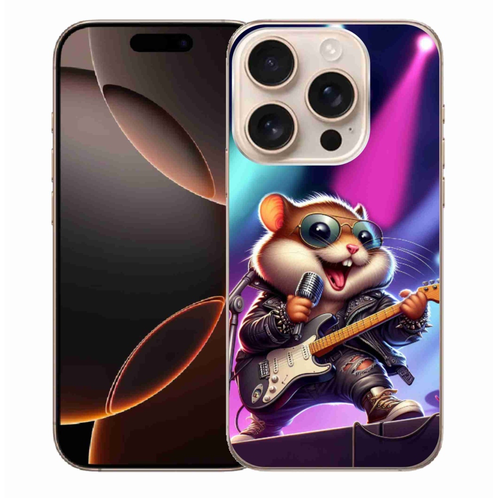 Gélový kryt mmCase na iPhone 16 Pro Max - škrečok rocker