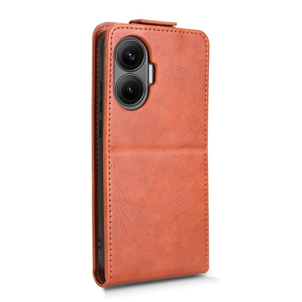 Vert flipové púzdro na Xiaomi Poco F7 5G - oranžové