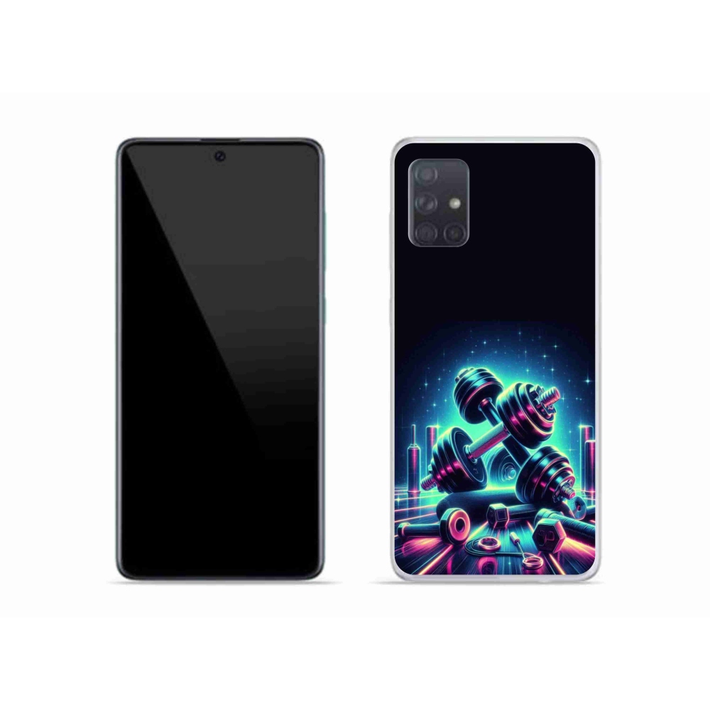 Gélový kryt mmCase na Samsung Galaxy A51 - činky