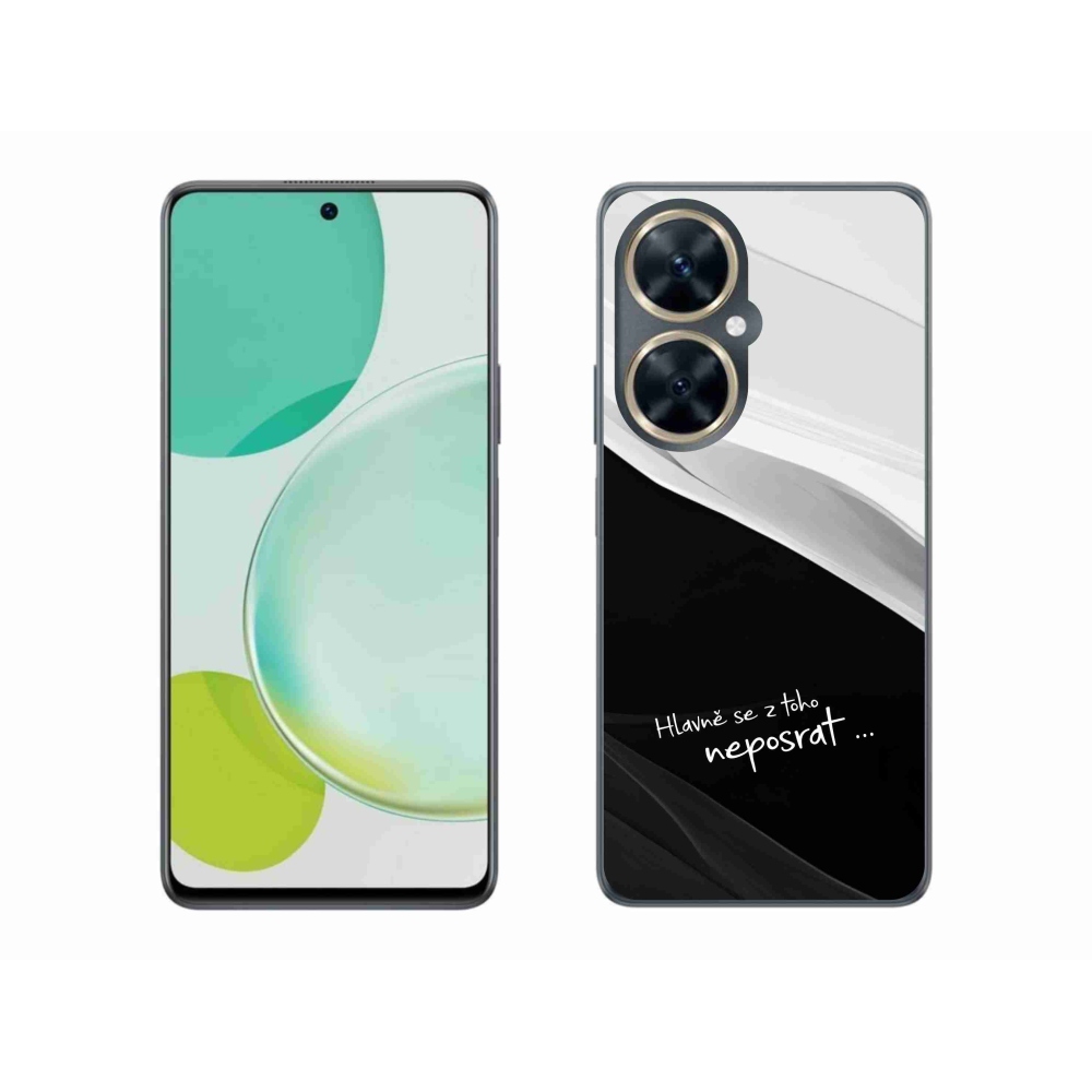 Gélový kryt mmCase na Huawei Nova 11i - vtipný text 13 čiernobiele pozadie