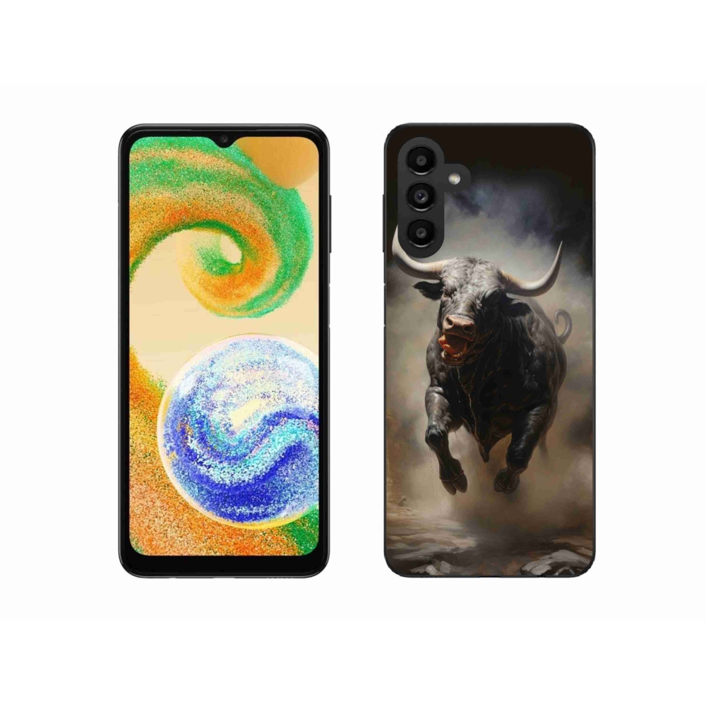 Gélový kryt mmCase na Samsung Galaxy A04s (164.7x76.7x9.1mm) - rozzúrený býk