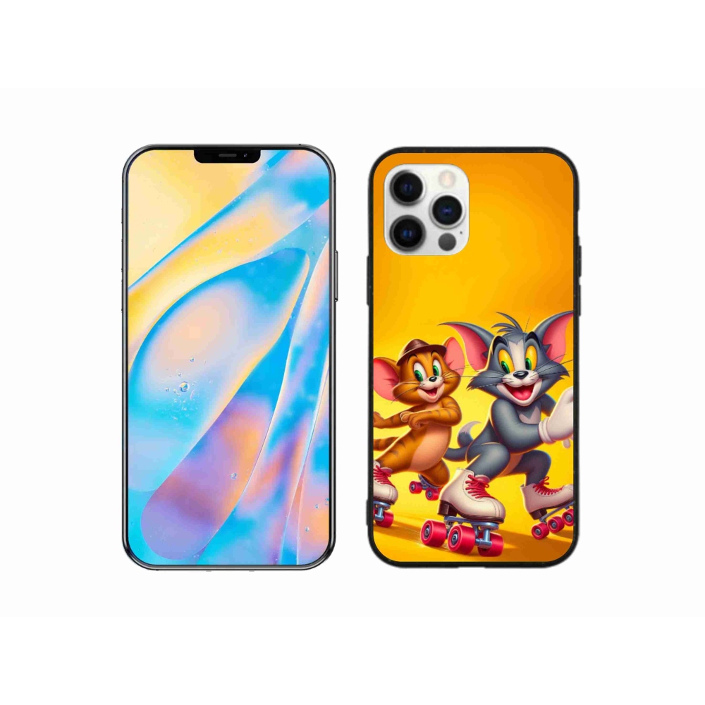 Gélový kryt mmCase na iPhone 12 Pro - tom a jerry