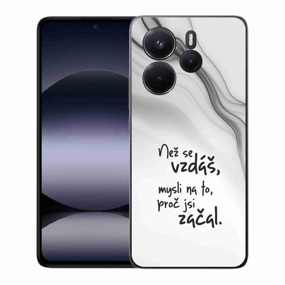 Gélový kryt mmCase na Xiaomi Redmi Note 14 - citát 2 biele pozadie