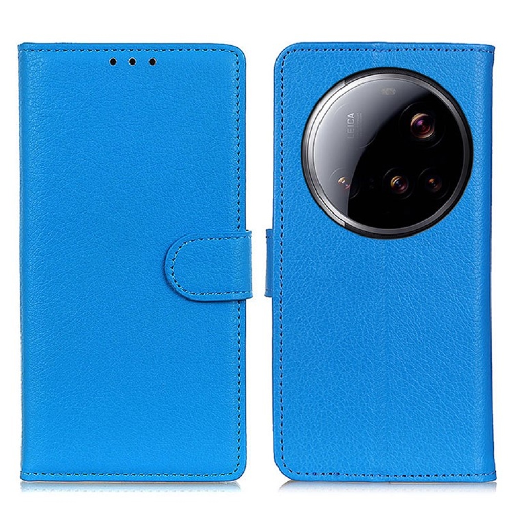 Litchie knižkové púzdro pre Xiaomi 15 Ultra - modré
