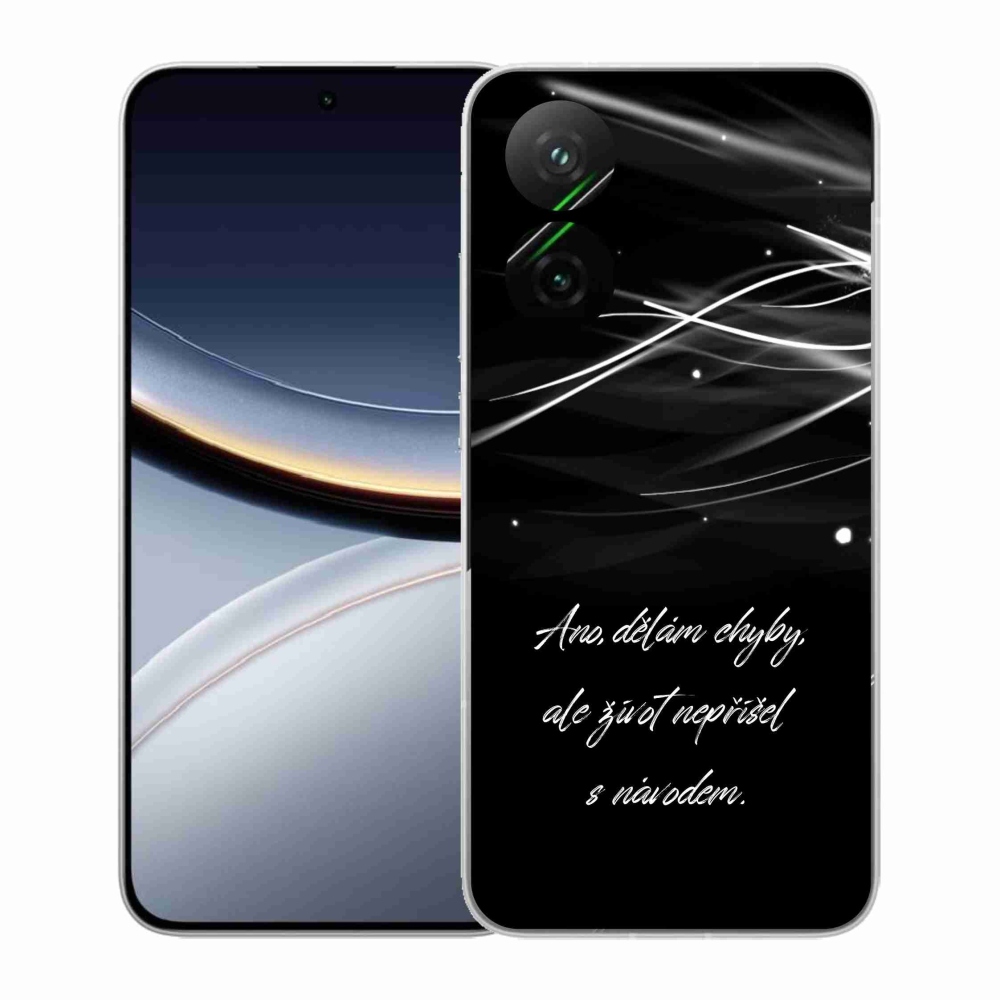 Gélový kryt mmCase na Xiaomi Poco F7 5G - citát čierne pozadie