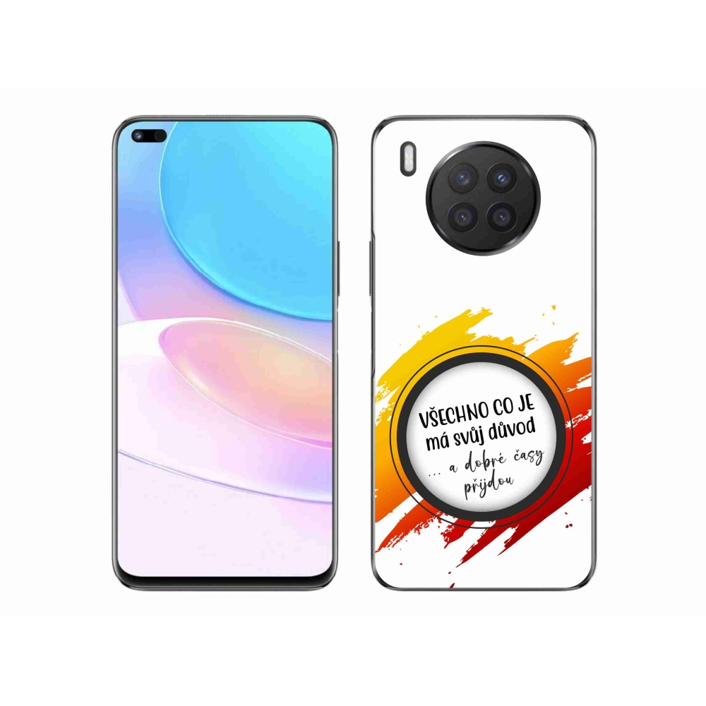 Gélový kryt mmCase na Huawei Nova 8i - citát 3 biele pozadie