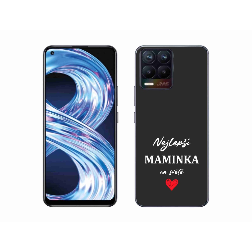 Gélový kryt mmCase na Realme 8 Pro - najlepšia mamička 1 čierne pozadie