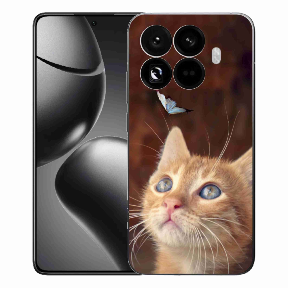 Gélový kryt mmCase na Xiaomi 15T Pro - motýľ a mačiatko