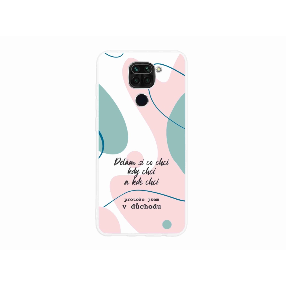 Gélový kryt mmCase na Xiaomi Redmi Note 9 - vtipný text 10 biele pozadie