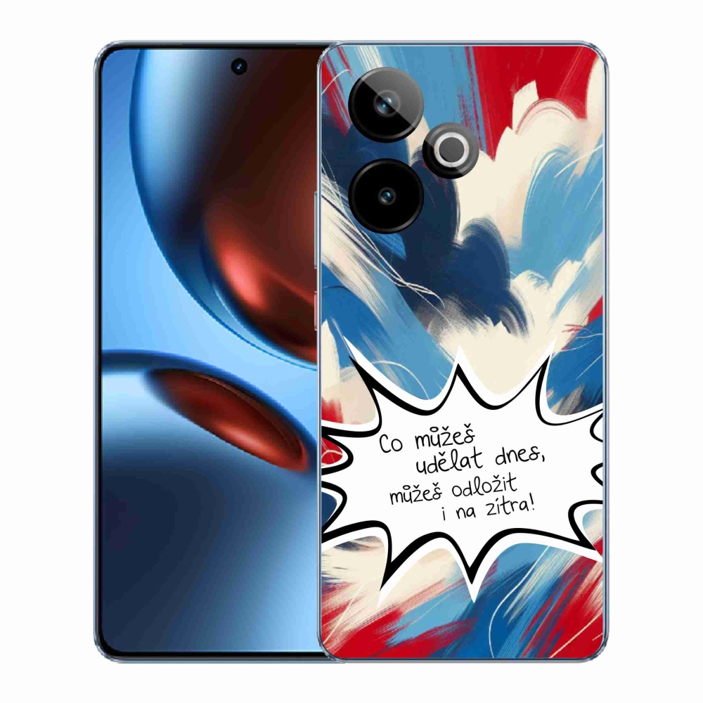 Gélový kryt mmCase na Realme GT 7 5G/GT 7T 5G - vtipný text 9 biele pozadie