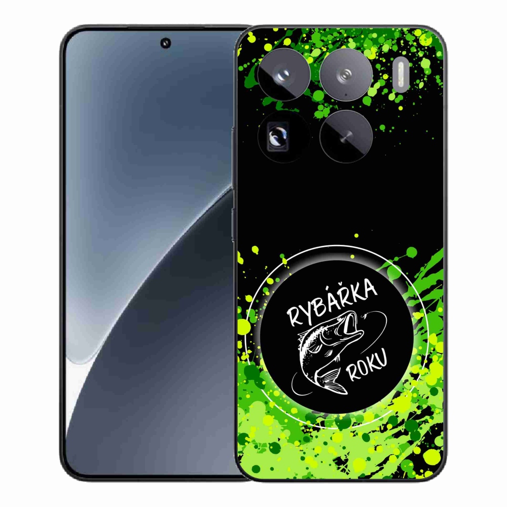 Gélový kryt mmCase na Xiaomi 15 Pro - rybárka roku čierne pozadie
