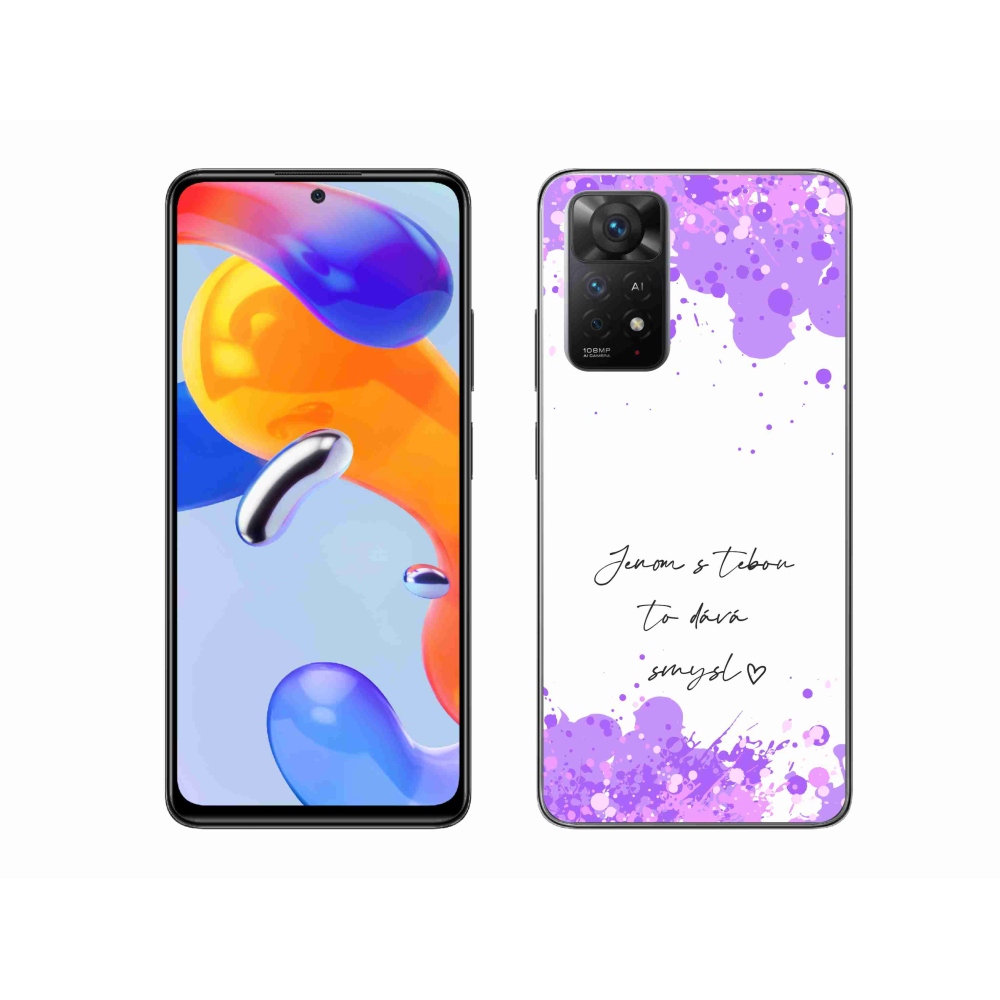 Gélový kryt mmCase na Xiaomi Redmi Note 11 Pro 4G/5G - zamilovaný text biele pozadie