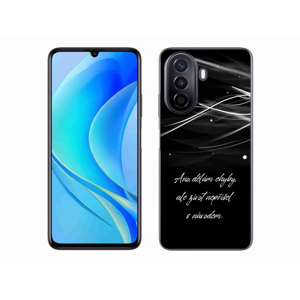 Gélový kryt mmCase na Huawei Nova Y70 - citát čierne pozadie