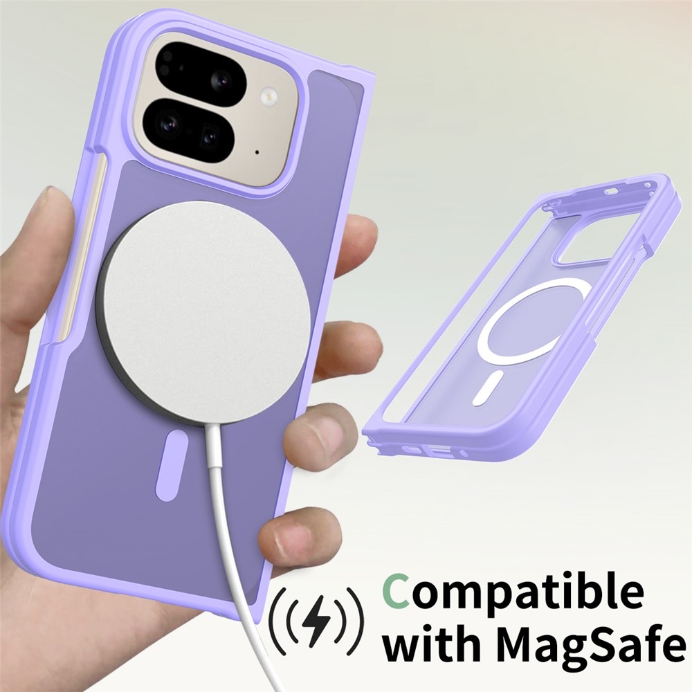 Skin gélový obal s pevným chrbtom a podporou MagSafe na Google Pixel 10 Pro Fold - fialový