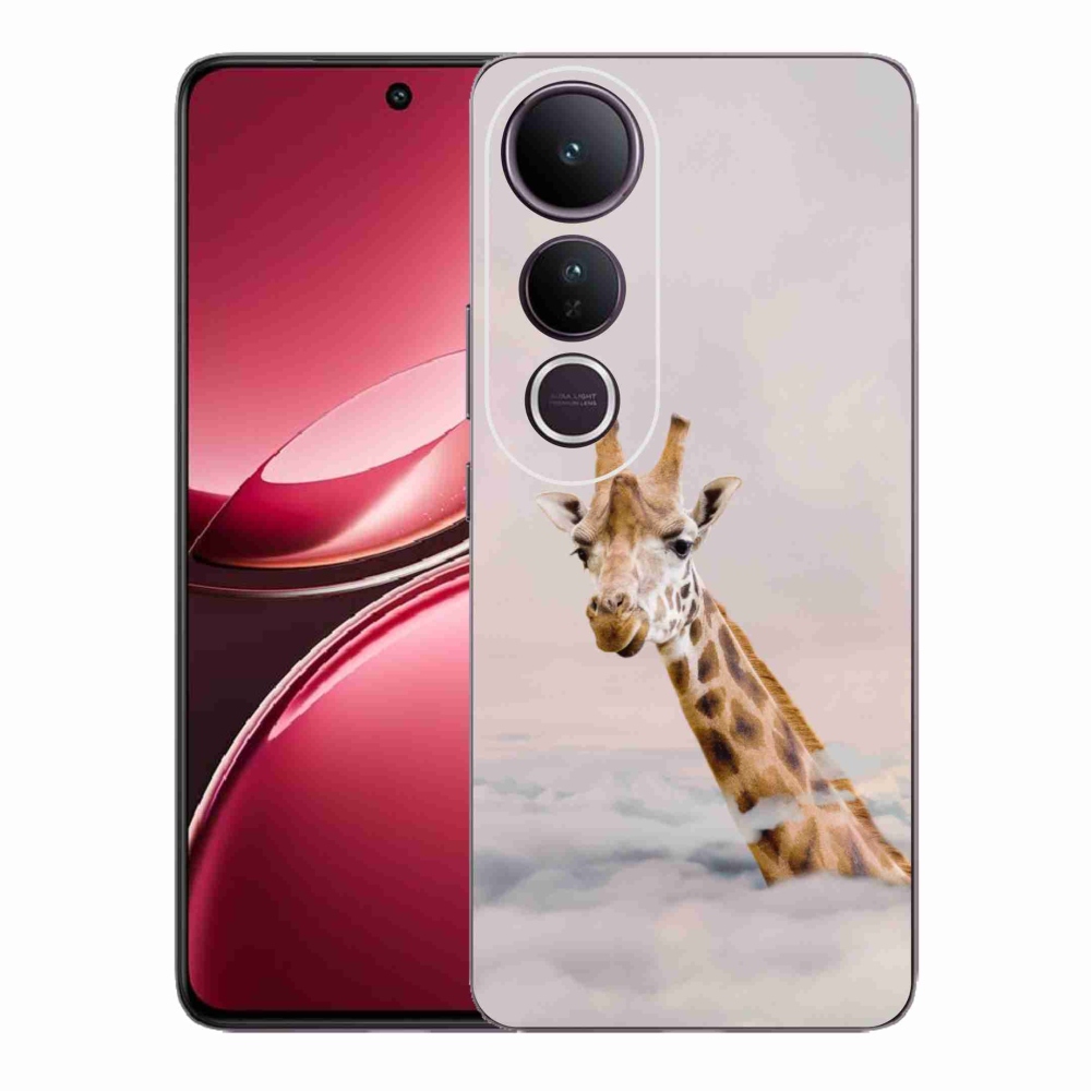 Gélový kryt mmCase na Vivo V50 Lite 4G/5G - žirafa v oblakoch