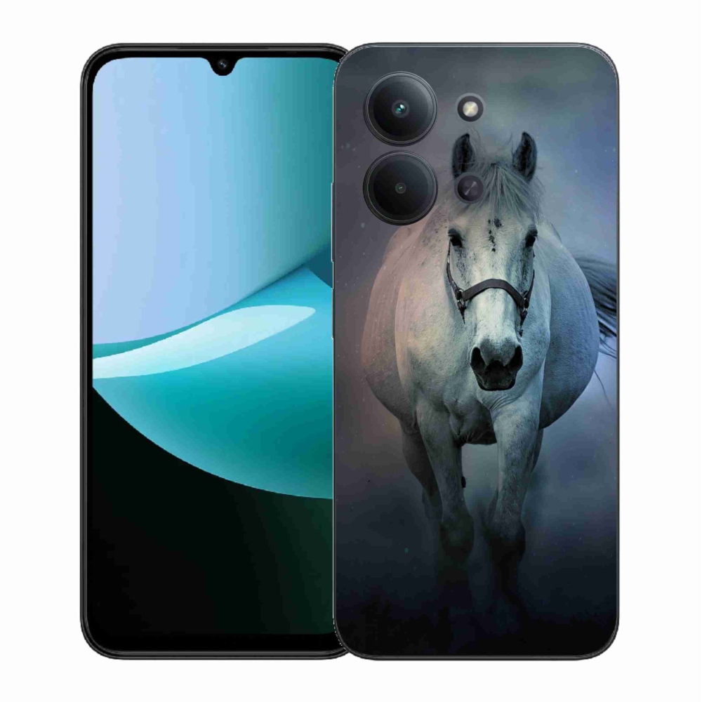 Gélový kryt mmCase na Xiaomi Redmi 15C 4G (171mm)/Poco C85 4G (171mm) - bežiaci biely kôň