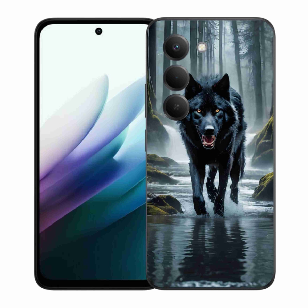 Gélový kryt mmCase na Xiaomi Redmi 15 4G/5G (171mm) - čierny vlk