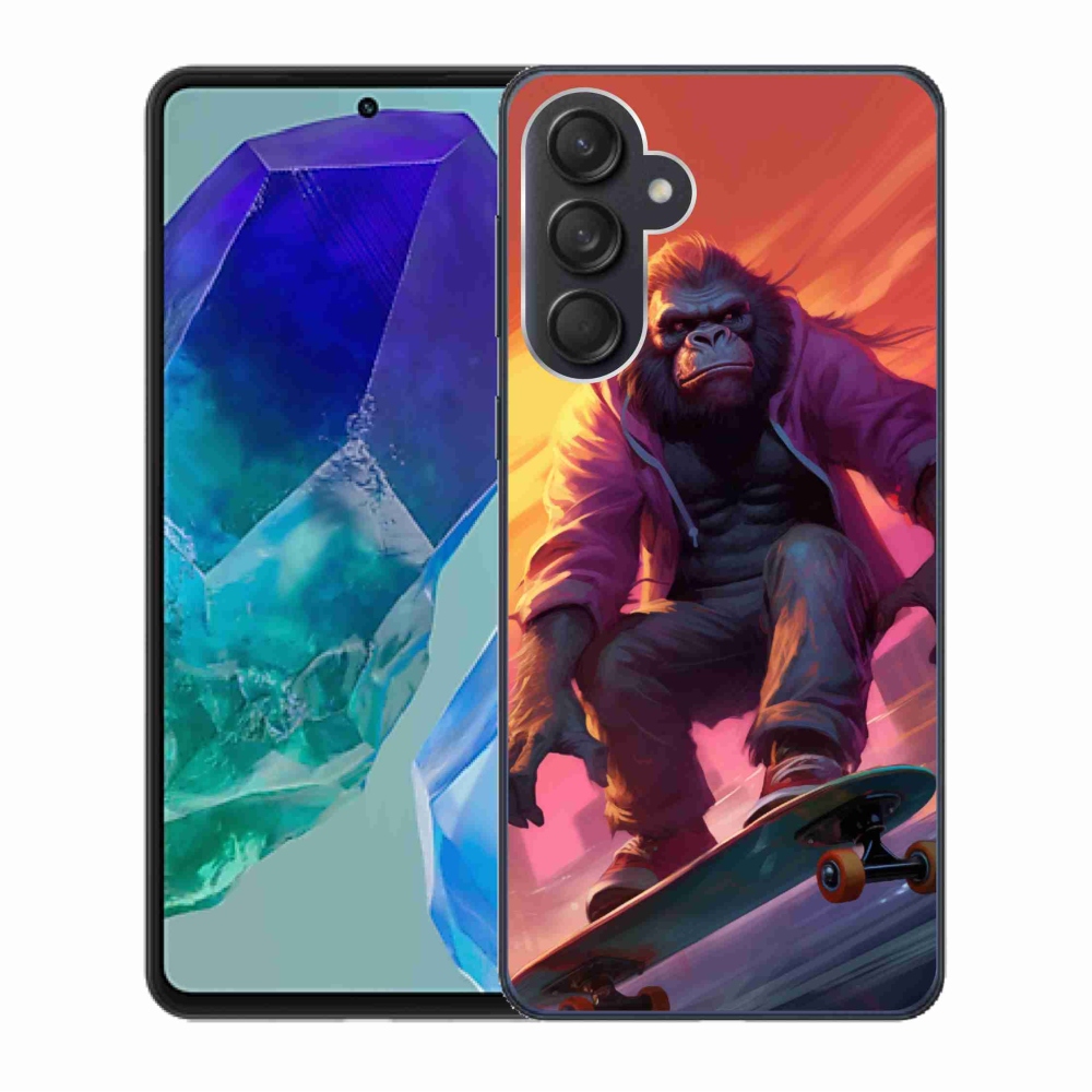 Gélový kryt mmCase na Samsung Galaxy M55 5G - gorila na skateboarde