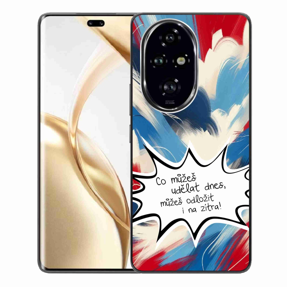 Gélový kryt mmCase na Honor 200 Pro 5G - vtipný text 9 biele pozadie