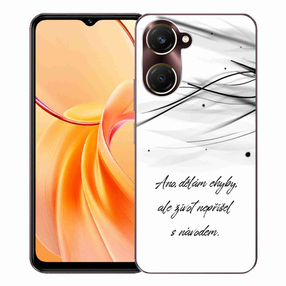 Gélový kryt mmCase na Vivo Y28s 5G - citát biele pozadie