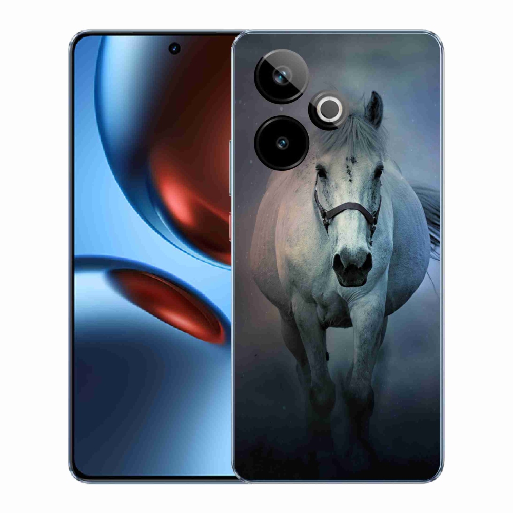 Gélový kryt mmCase na Realme GT 7 5G/GT 7T 5G - bežiaci biely kôň