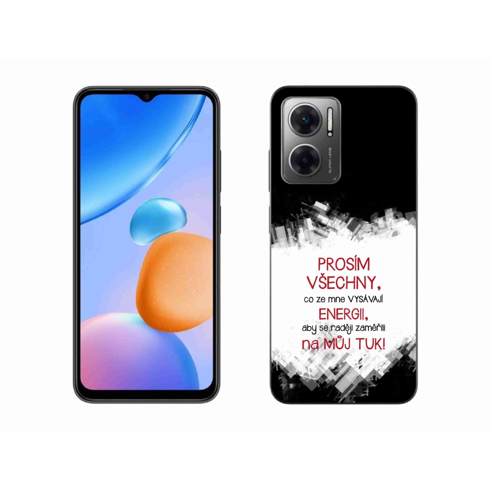 Gélový kryt mmCase na Xiaomi Redmi 10 5G - vtipný text 1 červený